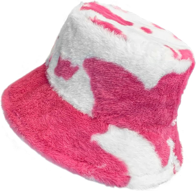 Yonchic Store Winter Soft Faux Fur Plush Bucket Hat, Lovely Fisherman Cap, Fashion Outdoor Thick Warm Sun Cap for Women - Image 1